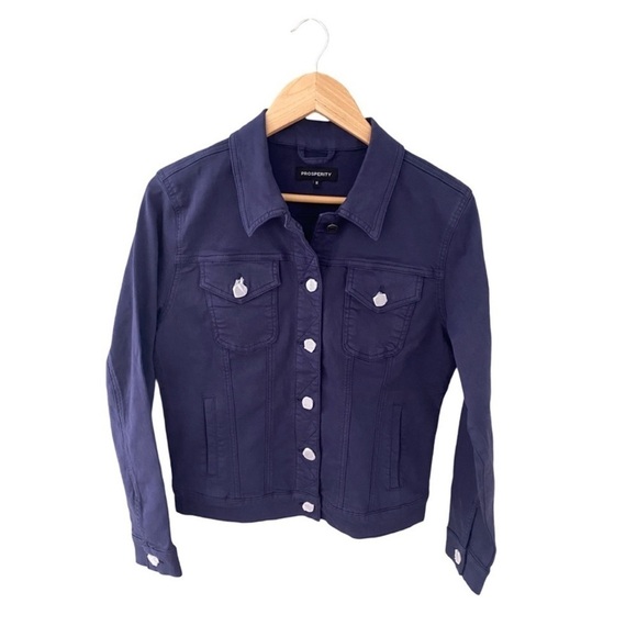 Prosperity Jackets & Blazers - Prosperity Jolene Stretch Blue Colored Denim Jacket NWT Size XS